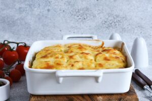 Suflê de peixe com batata doce