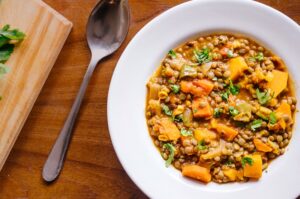 Lentilha com carne